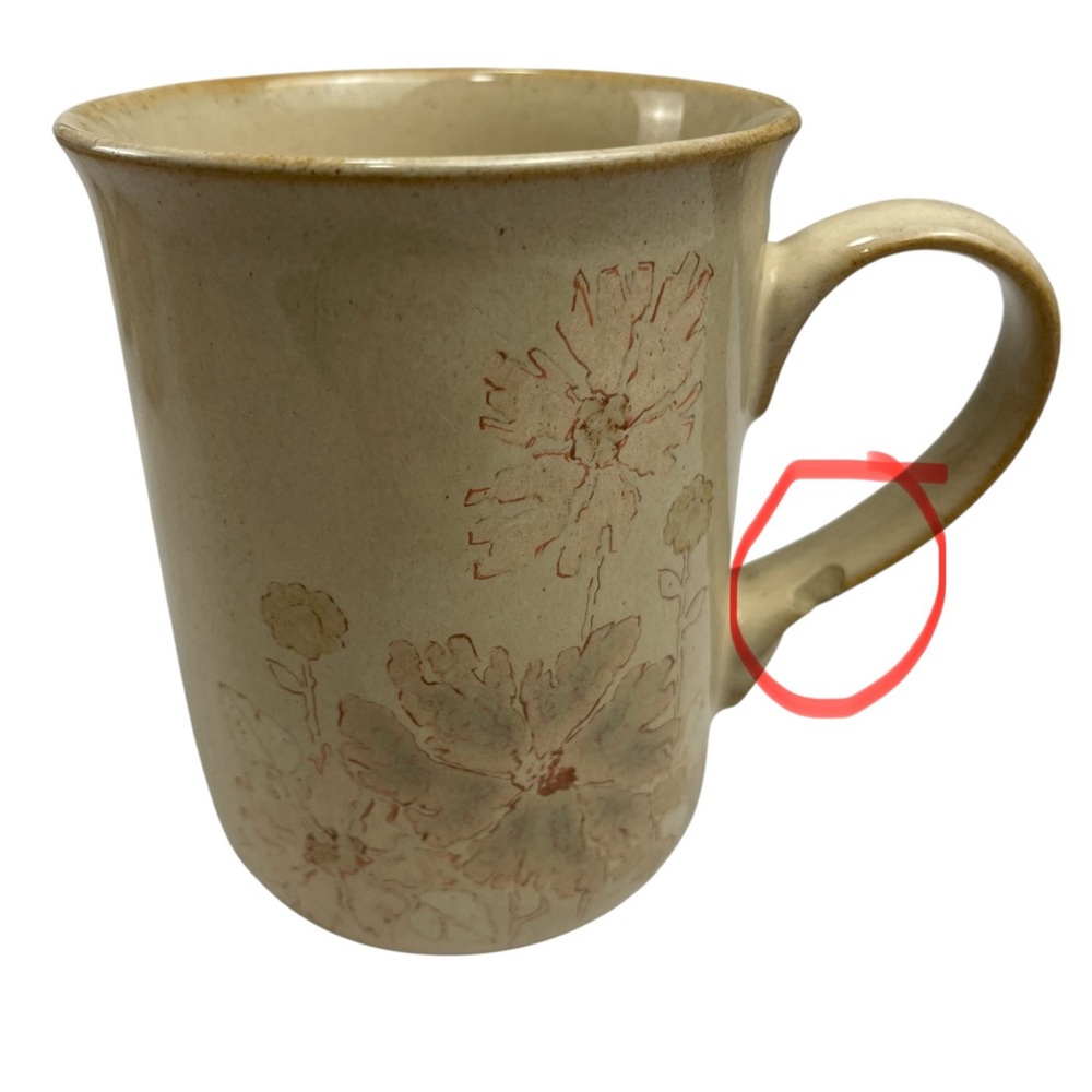 Denby Set of 5 Sandalwood Floral Vintage Coffee Tea Mugs - Picture 11 of 13